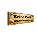 Holzschild 10x27 cm Keine Panik Ruhe bewahren Dekoration