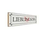Holzschild 10x27 cm Lieblingsopa Herz Opa Oma