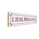 Holzschild 10x27 cm Lieblingsoma Herz Opa Oma