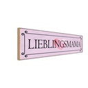 Holzschild 10x27 cm Lieblingsmama Herz Familie Freunde
