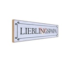 Holzschild 10x27 cm Lieblingspapa Herz Familie Freunde