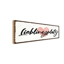 Holzschild 10x27 cm Lieblingsplatz Herz Dekoration