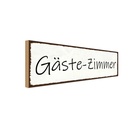 Holzschild 10x27 cm Gäste-Zimmer Geschenk