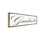 Holzschild 10x27 cm Garderobe Geschenk