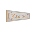 Holzschild 10x27 cm Knutschi Herz Dekoration