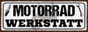 Holzschild 10x27 cm Motorrad Werkstatt Werkzeug Auto Garage