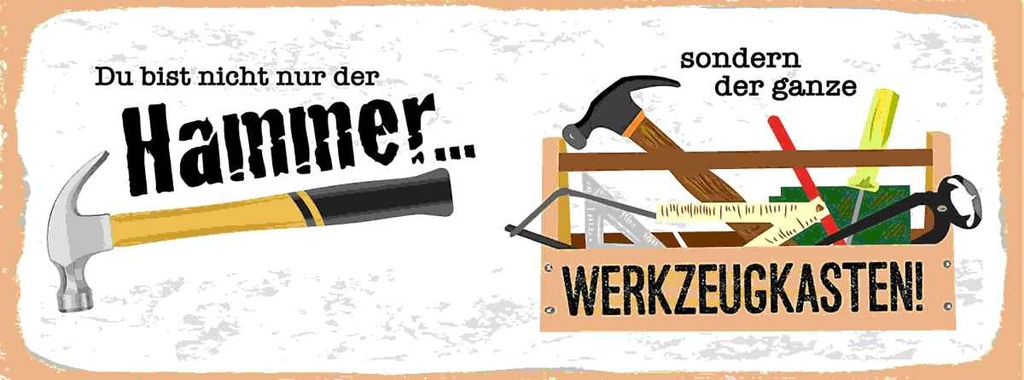 Holzschild 10x27 cm Du bist nicht nur Hammer sondern Spruch Zitat