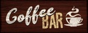 Holzschild 10x27 cm Coffee Bar Geburtstag Feiern Party