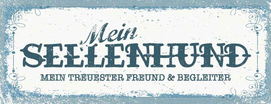 Holzschild 10x27 cm Mein Seelenhund treuester Tier Haustier