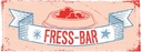 Holzschild 10x27 cm Fress-Bar Tier Haustier