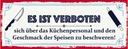 Holzschild 10x27 cm Es ist verboten sich über das Warnschild Hinweisschild