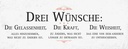 Holzschild 10x27 cm Drei Wünsche Gelassenheit Weisheit Spruch Zitat