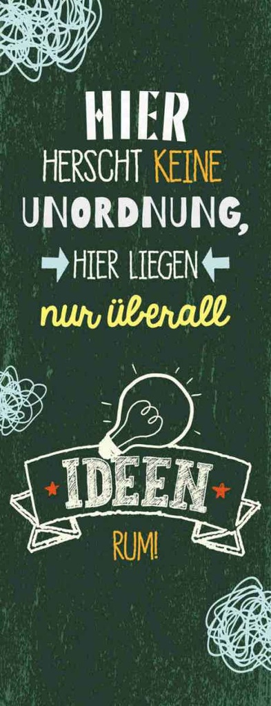 [LA-135723-H] Holzschild 27x10 cm Hier herscht keine Unordnung grün Spruch Zitat