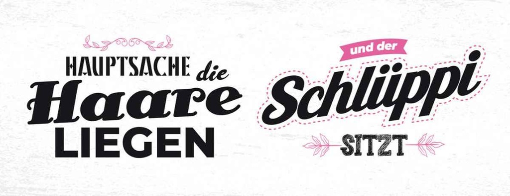 Holzschild 10x27 cm Hauptsache Haare liegen Schlüppi Spruch Zitat