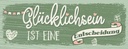 Holzschild 10x27 cm Glücklichsein ist Entscheidung Dekoration