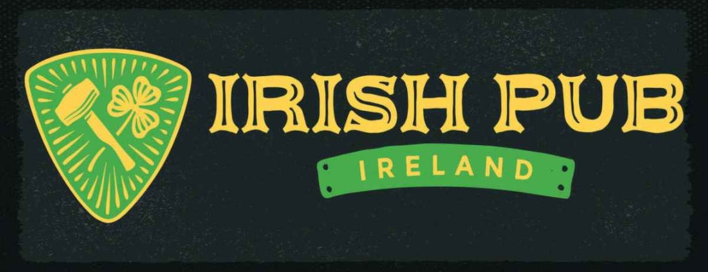 Holzschild 10x27 cm Ireland Irish pub Alkohol Essen Trinken