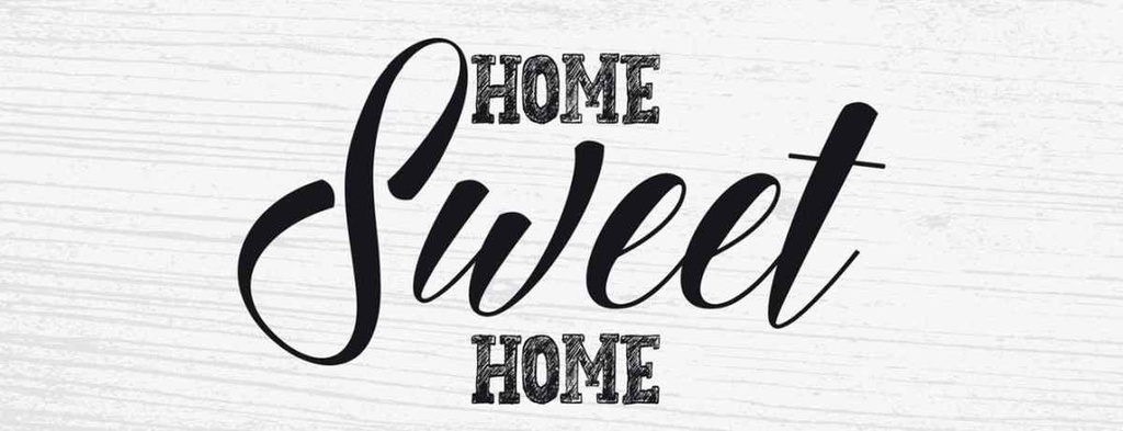 Holzschild 10x27 cm Home Sweet Geschenk