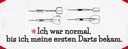 Holzschild 10x27 cm Dart Ich war normal bis Darts Sport Hobby