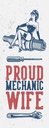 Holzschild 27x10 cm Pinup Proud mechanic wife Pin Up