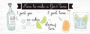 Holzschild 10x27 cm How to make a Gin & Tonic Essen Trinken