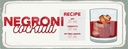Holzschild 10x27 cm Negron Cocktail Recipe GIN Essen Trinken