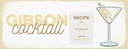 Holzschild 10x27 cm Gibson Cocktail Recipe Essen Trinken