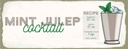 Holzschild 10x27 cm Mint Julep Cocktail Recipe Essen Trinken