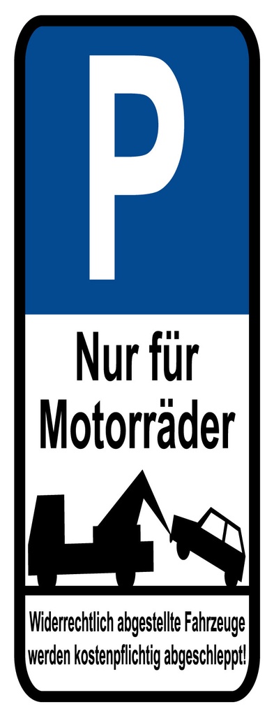[LA-1810574-H] Holzschild 27x10 cm Parkschild Nur für Motorräder