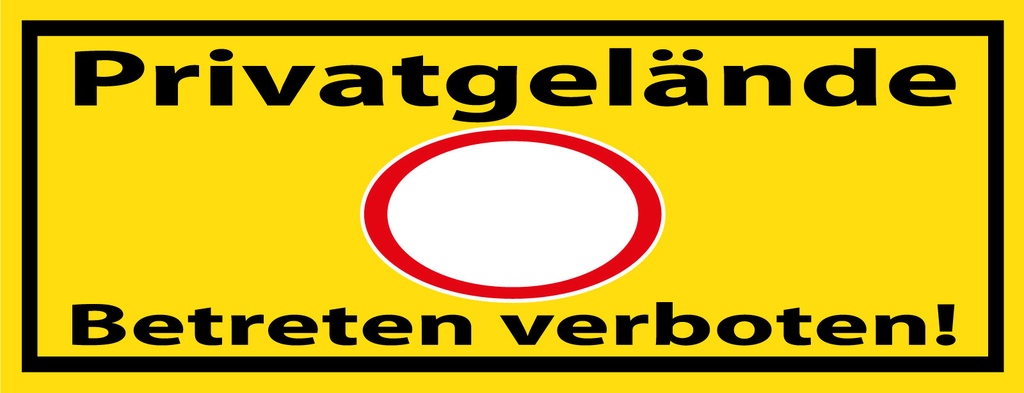 Holzschild 10x27 cm Privatgelände Betreten Verboten