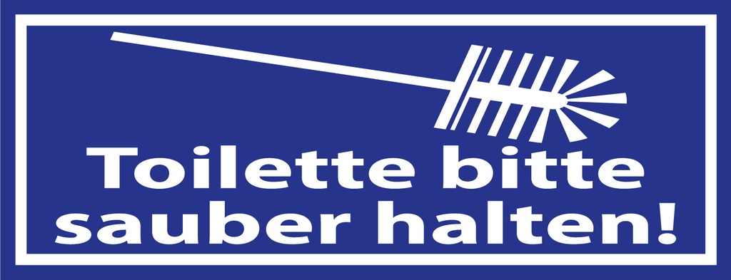 [LA-1810593-H] Holzschild 10x27 cm Toilette bitte sauber halten