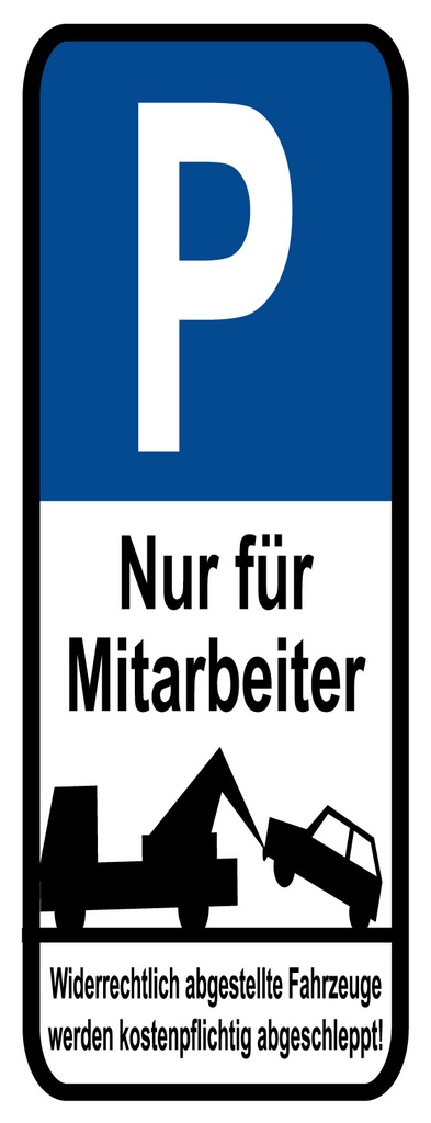 [LA-1810624-H] Holzschild 27x10 cm Parkplatzschild nur Mitarbeiter