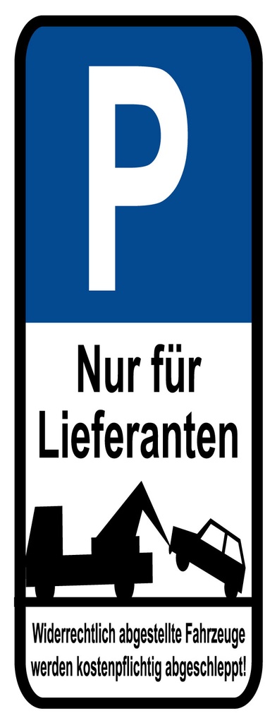 [LA-1810625-H] Holzschild 27x10 cm Parkplatzschild nur Lieferanten