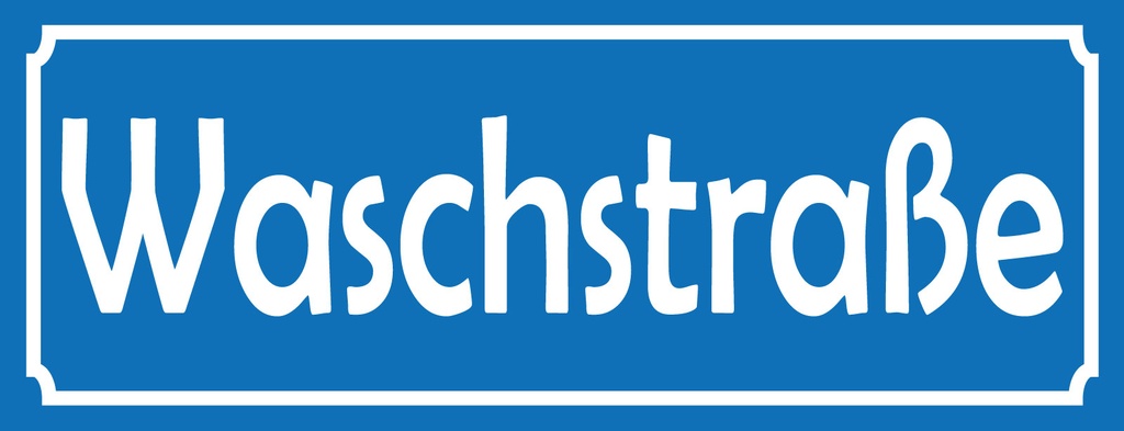 [LA-1810666-H] Holzschild 10x27 cm Waschstraße
