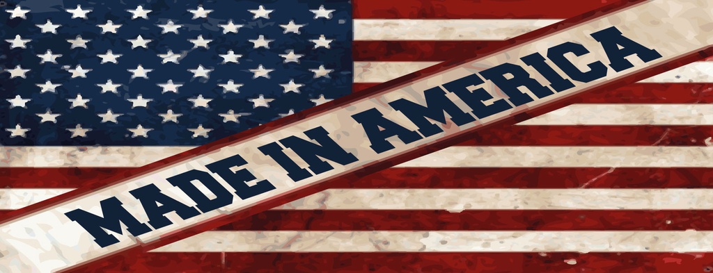 Holzschild 10x27 cm Made in America