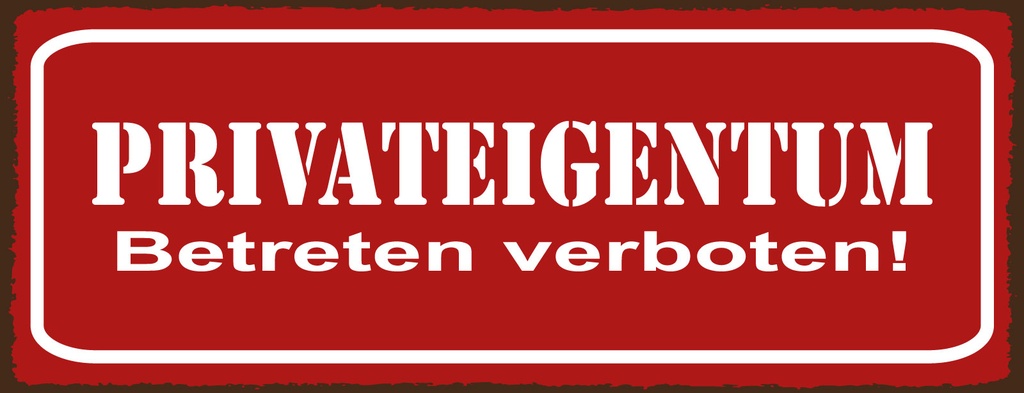Holzschild 10x27 cm Privateigentum