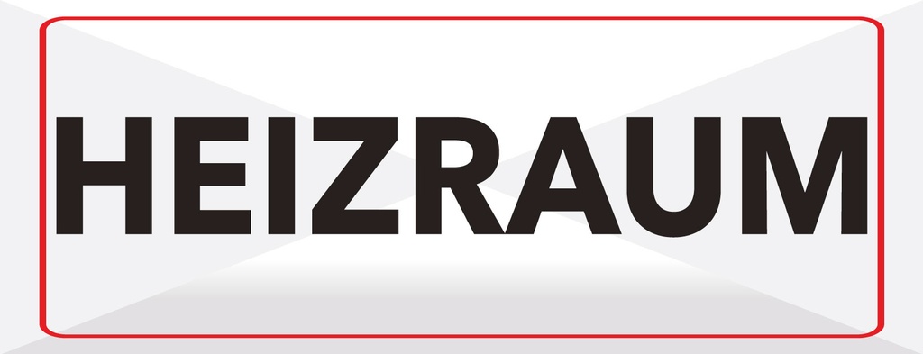 Holzschild 10x27 cm Heizraum
