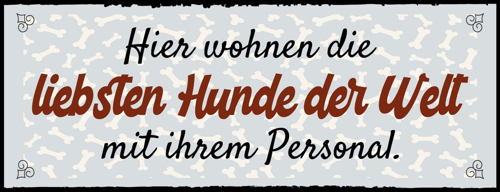 Holzschild 10x27 cm Liebsten Hunde der Welt