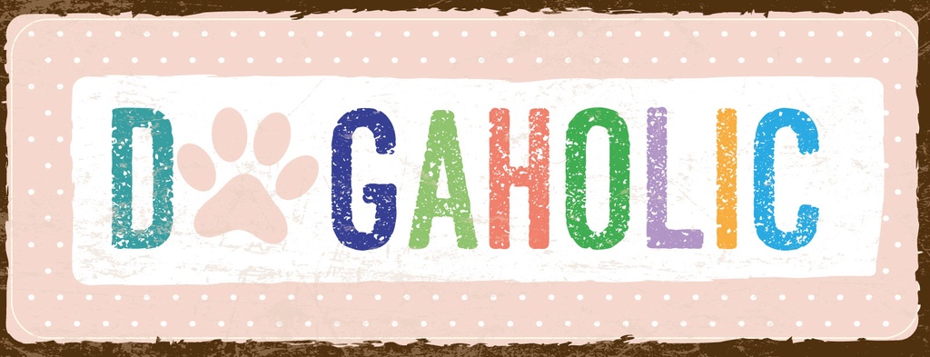 Holzschild 10x27 cm DogAholic