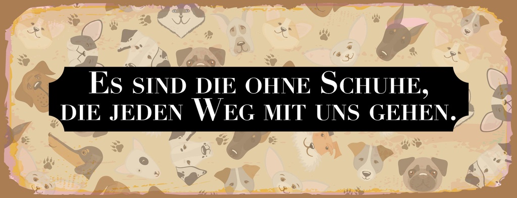Holzschild 10x27 cm Es sind die ohne Schuhe