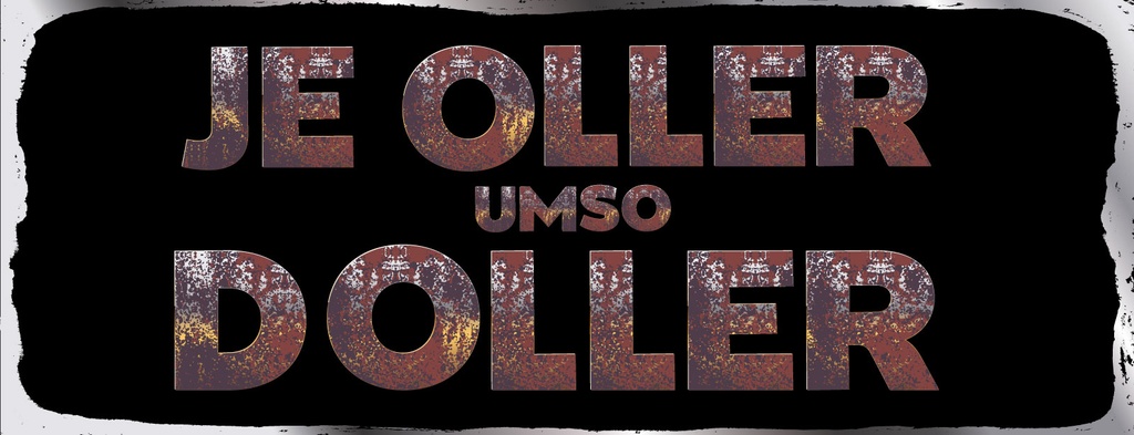 Holzschild 10x27 cm Je oller umso doller schwarzes