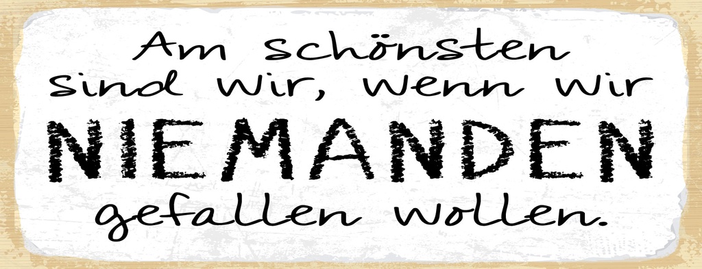 [LA-1811083-H] Holzschild 10x27 cm am schönsten sind wir wenn wir