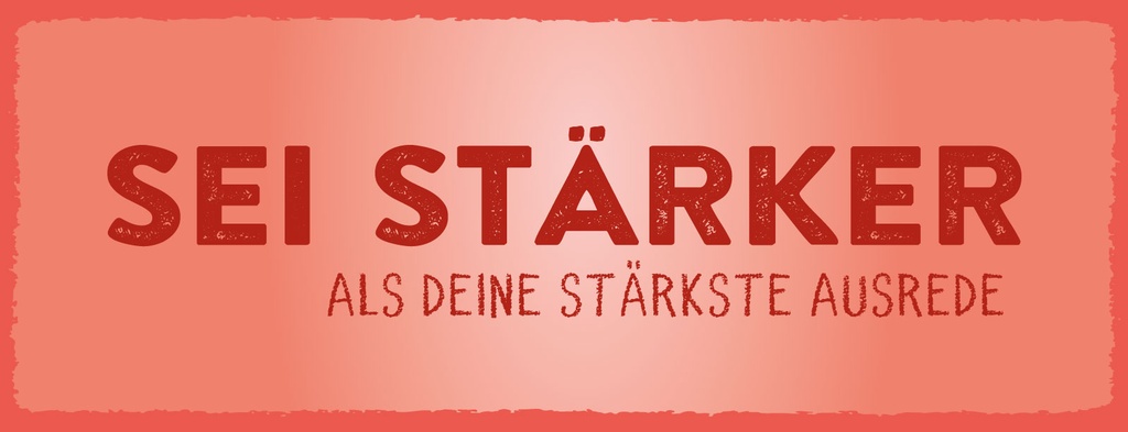 [LA-1811104-H] Holzschild 10x27 cm Sei stärker als deine Ausrede Rotes