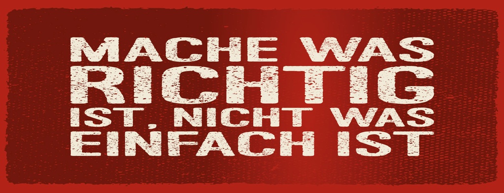 Holzschild 10x27 cm Mach was richtig ist, nicht was einfach ist
