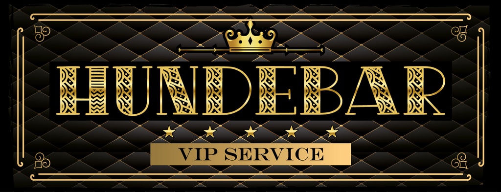 Holzschild 10x27 cm Hundebar vip service schwarzes