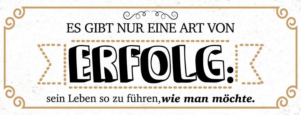Holzschild 10x27 cm Es gibt nur eine Art von Erfolg