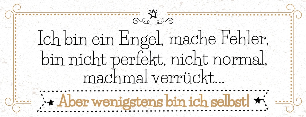 [LA-1811349-H] Holzschild 10x27 cm Ich bin ein Engel, mache Fehler