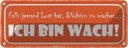 Blechschild 10x27 cm Blödsinn machen ich bin wach Dekoration Spruch Zitat