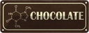 Blechschild 10x27 cm Formel Chocolate Schokolade Essen Trinken