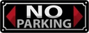 Blechschild 10x27 cm No Parking Parken Parkplatz Parkplatzschild
