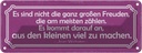 Blechschild 10x27 cm große Freude kleine Familie Freunde